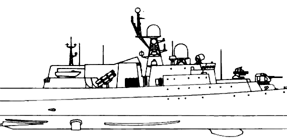 USSR submarine Project 1166.1 Gepard 3 Class [Small Anti-Submarine Ship] - drawings, dimensions, figures